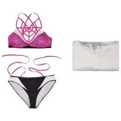 Spider-Man: Across The Spider-Verse Gwen Stacy Cosplay CostumeTop Shorts Cloak Swimsuit Outfits Halloween Carnival Suit -Cosplay Sales Store 15004144 7