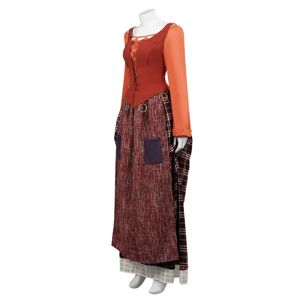 Adult Kids Hocus Pocus 2:Mary Sanderson Cosplay Costume Outfits Halloween Carnival Suit 4 Adult Kids Hocus Pocus 2:Mary Sanderson Cosplay Costume Outfits Halloween Carnival Suit - Image 4
