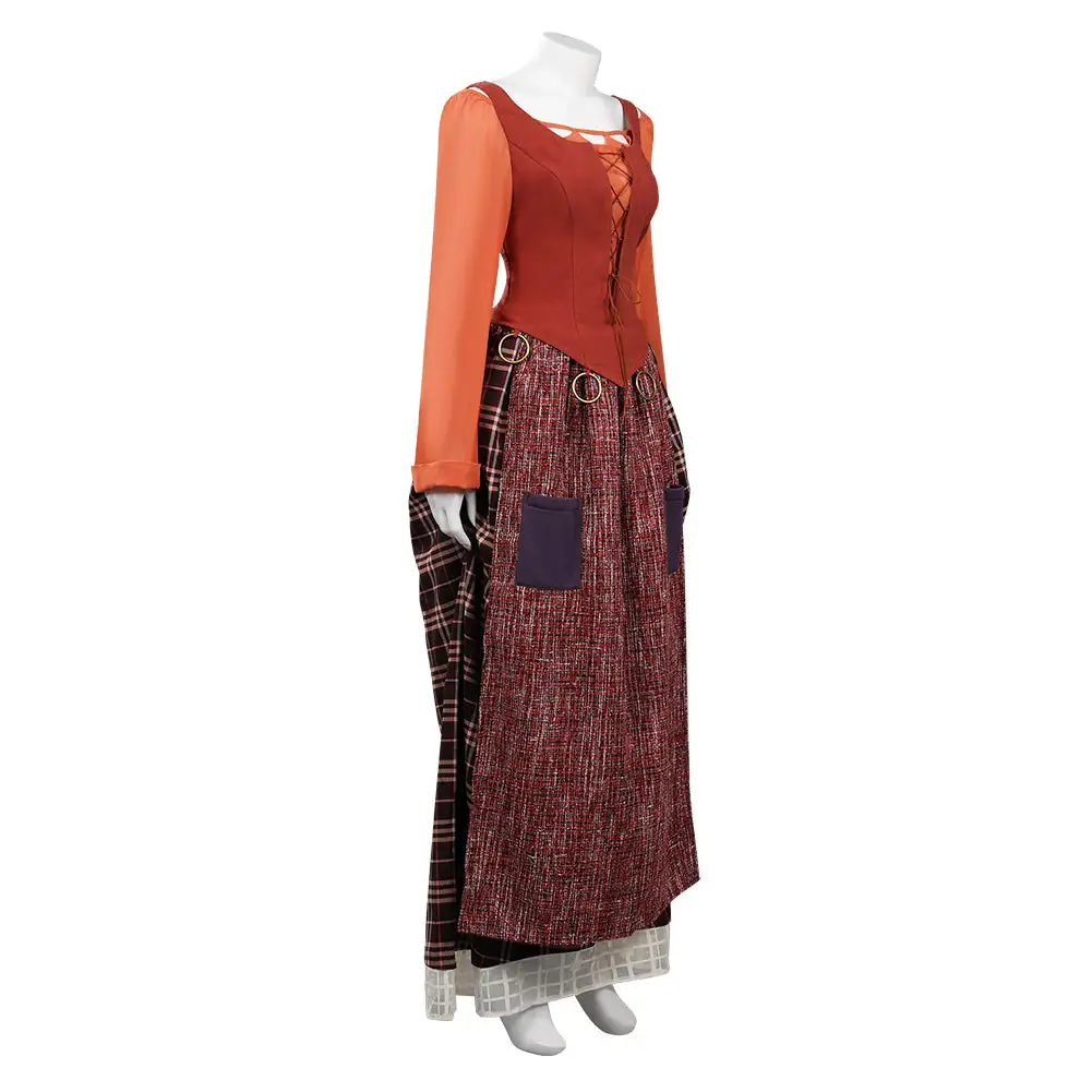 Adult Kids Hocus Pocus 2:Mary Sanderson Cosplay Costume Outfits Halloween Carnival Suit 6 Adult Kids Hocus Pocus 2:Mary Sanderson Cosplay Costume Outfits Halloween Carnival Suit - Image 6
