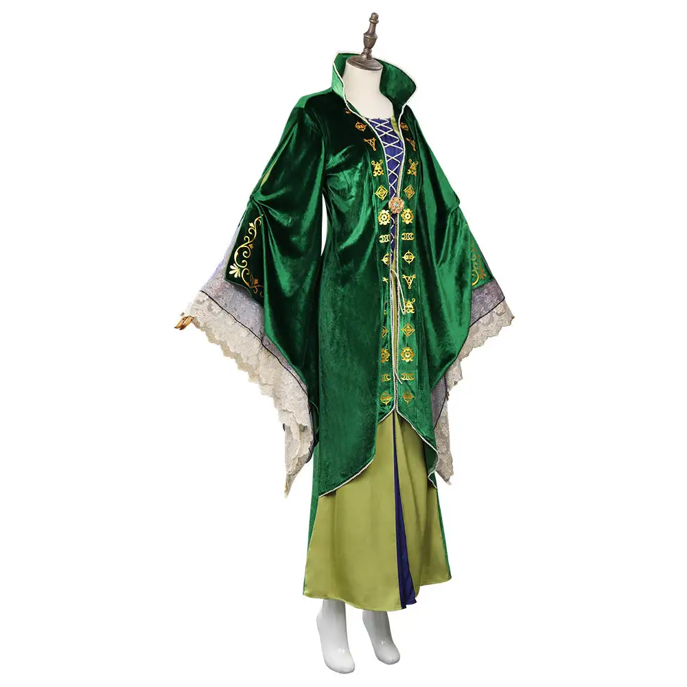 Adult Kids Hocus Pocus 2 Winifred Sanderson Cosplay Costume Dress Outfits Halloween Carnival Suit 6 Adult Kids Hocus Pocus 2 Winifred Sanderson Cosplay Costume Dress Outfits Halloween Carnival Suit - Image 6