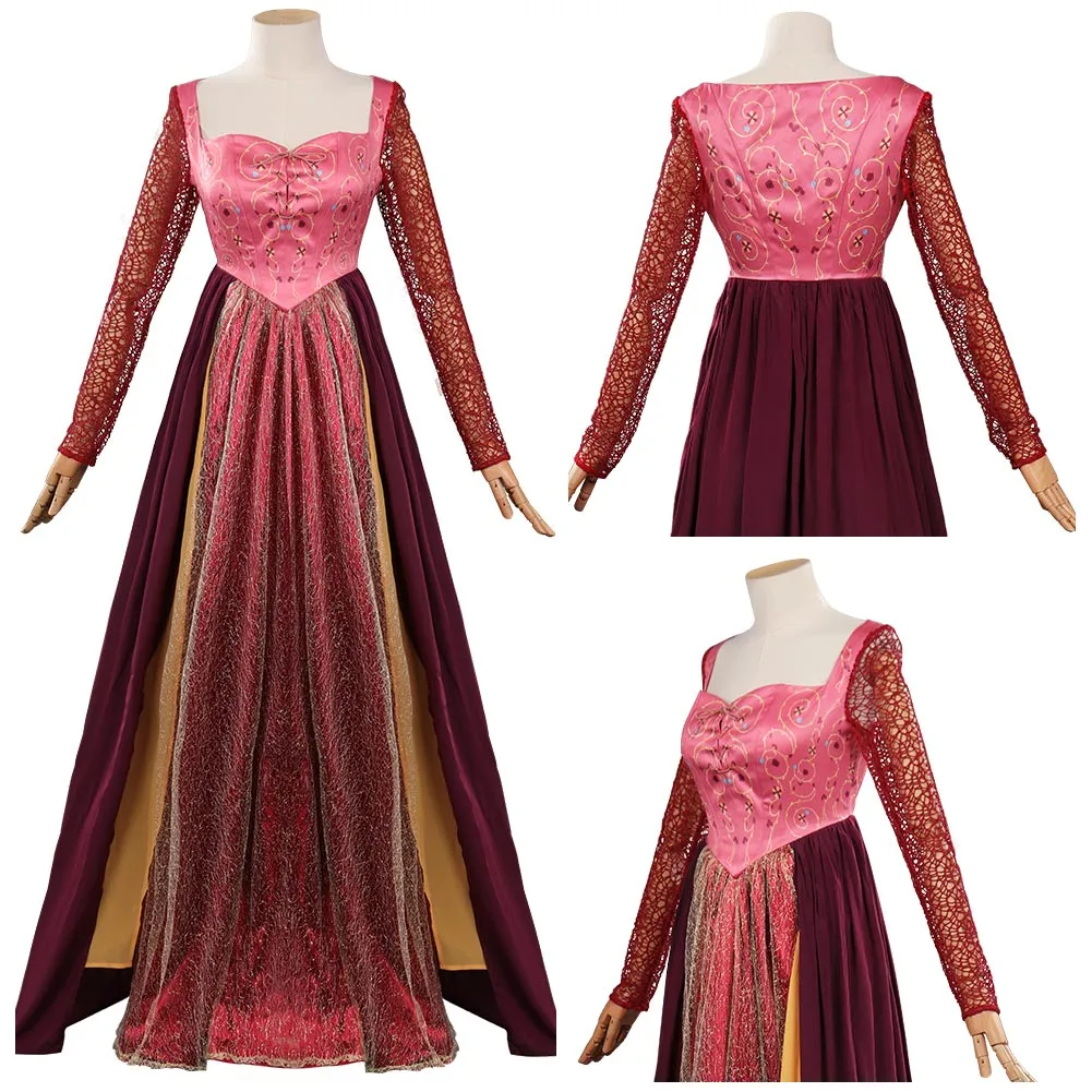 Adult Hocus Pocus 2 Sarah Sanderson Cosplay Costume Dress Outfits Halloween Carnival Suit 8 Adult Hocus Pocus 2 Sarah Sanderson Cosplay Costume Dress Outfits Halloween Carnival Suit - Image 8