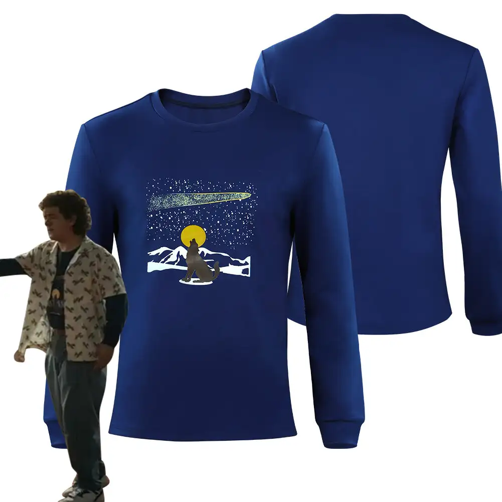 Stranger Things Season 4 Dustin Henderson Cosplay Costume Shirt Outfits 1 Stranger Things Season 4 Dustin Henderson Cosplay Costume Shirt Outfits