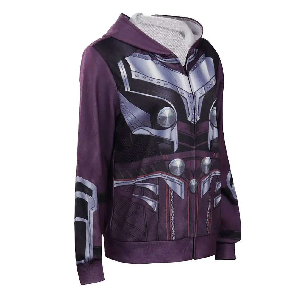 Thor: Love And Thunder Jane Foster Cosplay Hoodie Zip Up Coat Halloween Carnival Suit 5 Thor: Love And Thunder Jane Foster Cosplay Hoodie Zip Up Coat Halloween Carnival Suit - Image 5