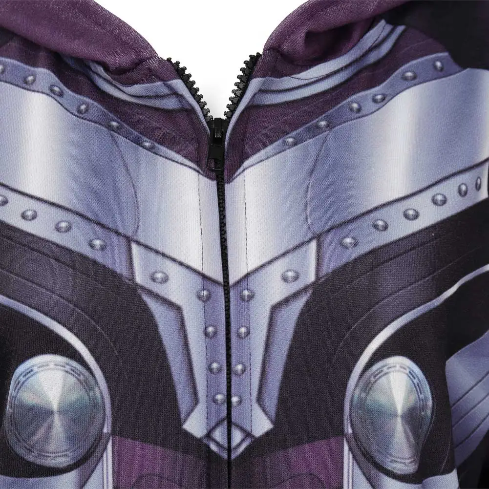 Thor: Love And Thunder Jane Foster Cosplay Hoodie Zip Up Coat Halloween Carnival Suit 7 Thor: Love And Thunder Jane Foster Cosplay Hoodie Zip Up Coat Halloween Carnival Suit - Image 7