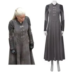 House Of The Dragon Rhaenyra Targaryen Cosplay Costume Grey Dress Outfits Halloween Carnival Party Suit
