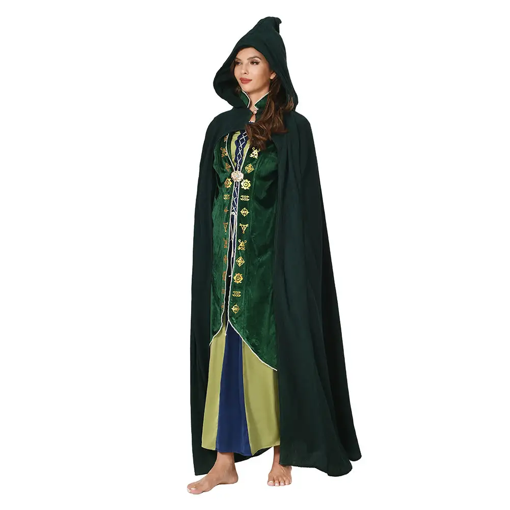 Hocus Pocus 2 Winifred Sanderson Hooded Cloak Outfits Halloween Carnival Suit 4 Hocus Pocus 2 Winifred Sanderson Hooded Cloak Outfits Halloween Carnival Suit - Image 4