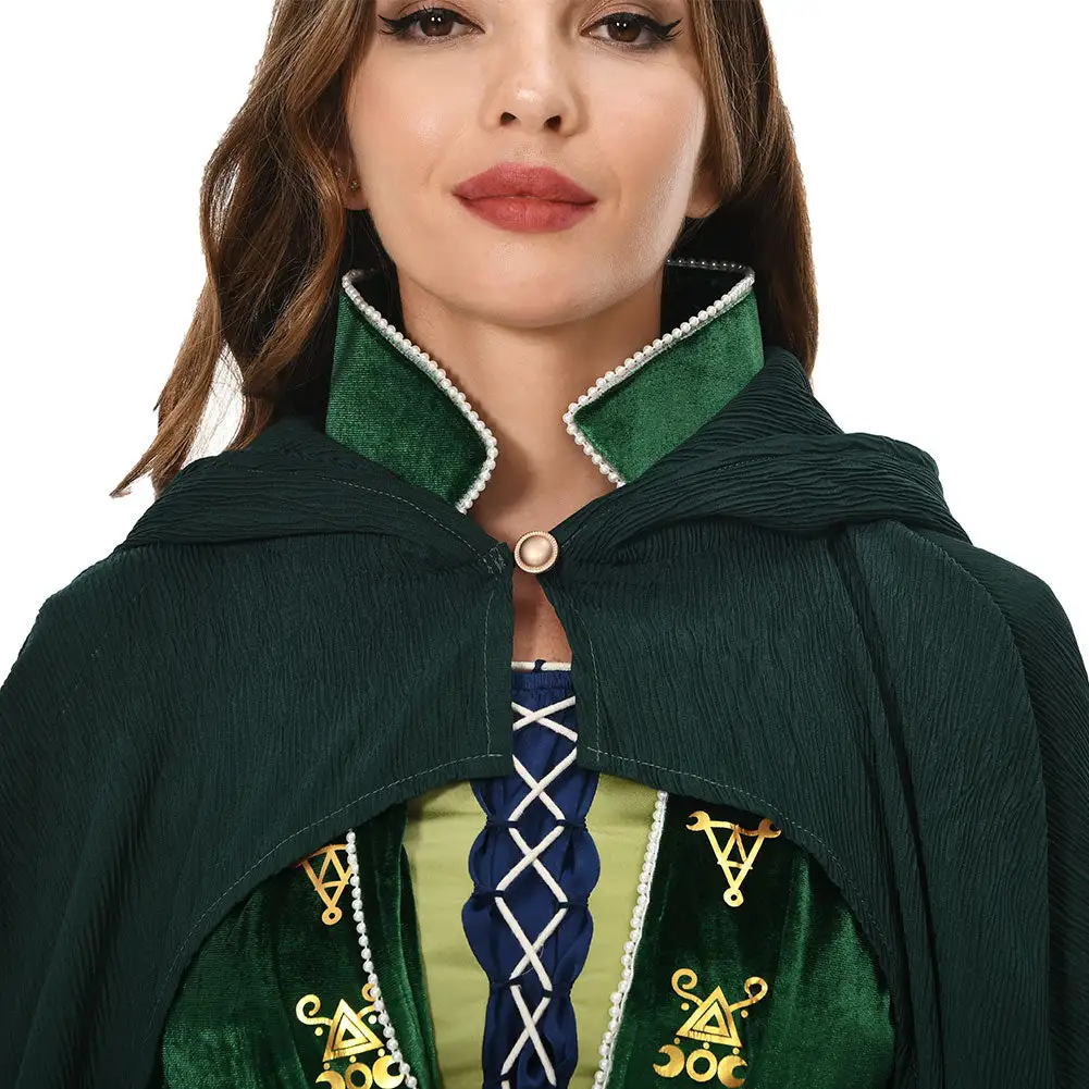 Hocus Pocus 2 Winifred Sanderson Hooded Cloak Outfits Halloween Carnival Suit 8 Hocus Pocus 2 Winifred Sanderson Hooded Cloak Outfits Halloween Carnival Suit - Image 8
