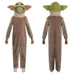 The Mandalorian Baby Yoda Jumpsuit Sleepwear Cosplay Costume For Kids Children