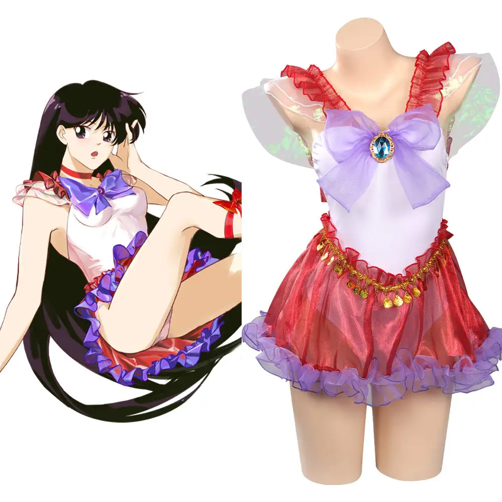 Sailor Moon:Sailor MarsHino Rei Cosplay Costume Jumpsuit Swimsuit Outfits 1 Sailor Moon:Sailor MarsHino Rei Cosplay Costume Jumpsuit Swimsuit Outfits