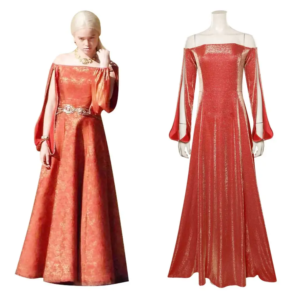 House Of The Dragon - Rhaenyra Targaryen Dress Outfits Halloween Carnival Suit 1 House Of The Dragon - Rhaenyra Targaryen Dress Outfits Halloween Carnival Suit