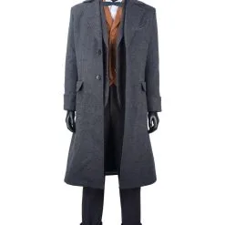 Fantastic Beasts: The Crimes Of Grindelwald Newt Scamander Coat Cosplay Costume NEW