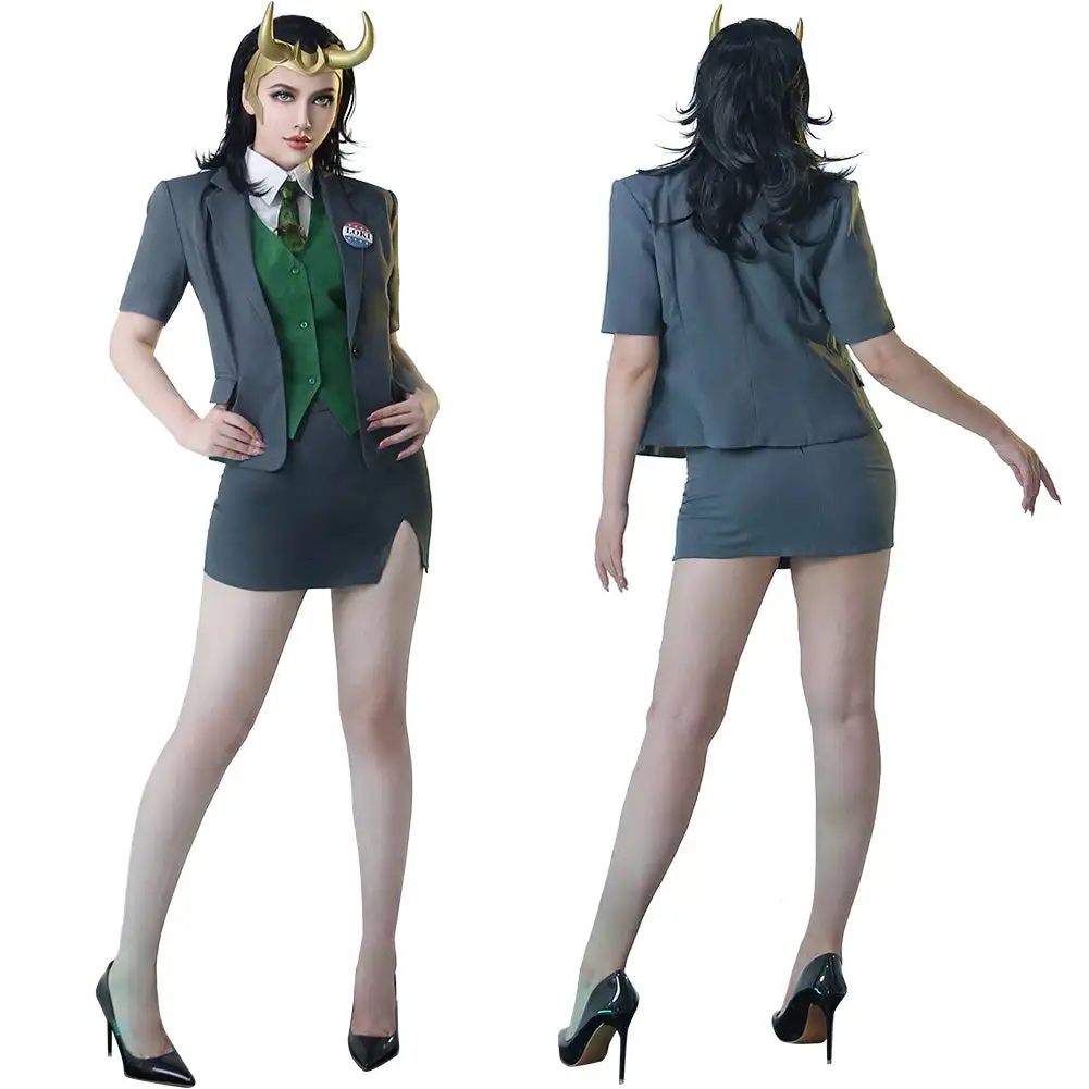Loki 2021 Female Loki Outfit Halloween Original Designers Cosplay Costume 1 Loki 2021 Female Loki Outfit Halloween Original Designers Cosplay Costume