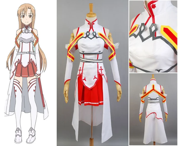 SAO Asuna Cosplay Costume 2 SAO Asuna Cosplay Costume - Image 2