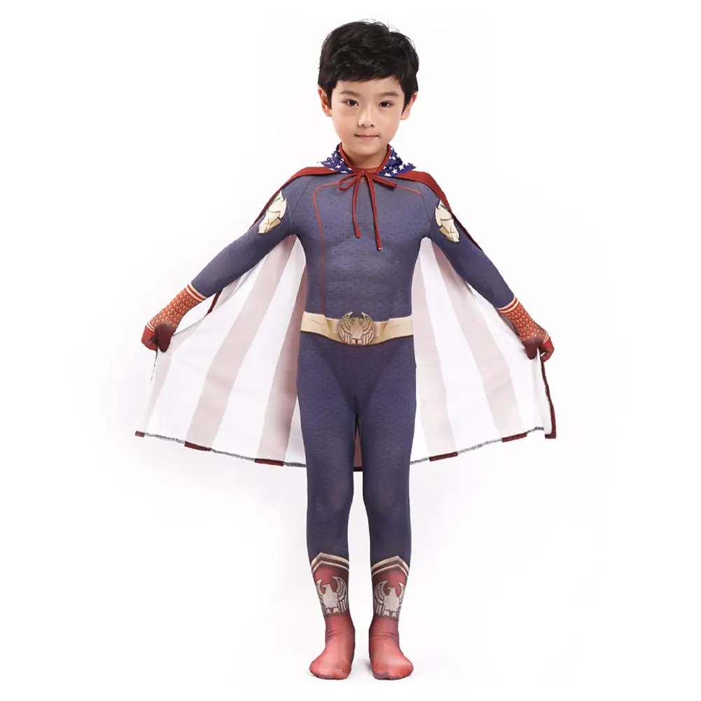 Kids Children The Boys Homelander Cosplay Costume Jumpsuit Outfits Halloween Carnival Suit 2 Kids Children The Boys Homelander Cosplay Costume Jumpsuit Outfits Halloween Carnival Suit - Image 2