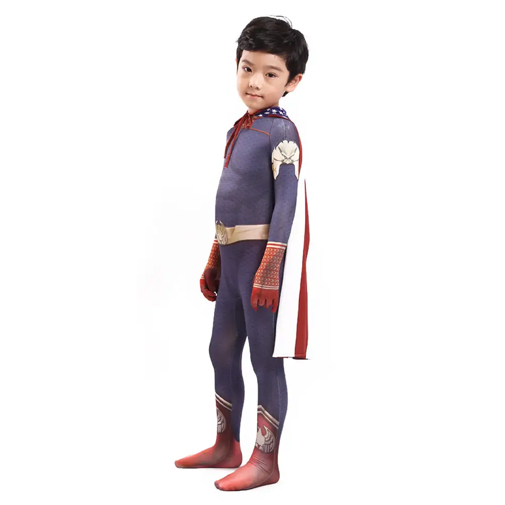 Kids Children The Boys Homelander Cosplay Costume Jumpsuit Outfits Halloween Carnival Suit 4 Kids Children The Boys Homelander Cosplay Costume Jumpsuit Outfits Halloween Carnival Suit - Image 4