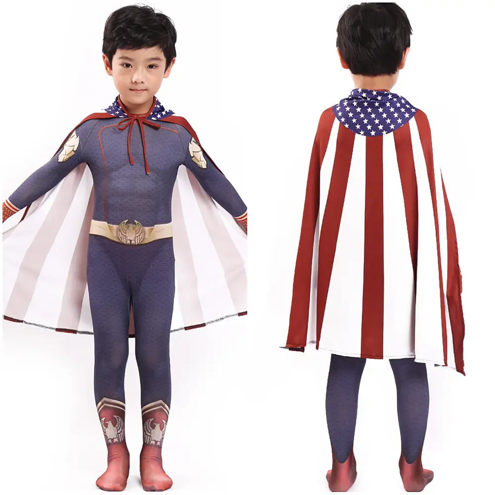 Kids Children The Boys Homelander Cosplay Costume Jumpsuit Outfits Halloween Carnival Suit 1 Kids Children The Boys Homelander Cosplay Costume Jumpsuit Outfits Halloween Carnival Suit