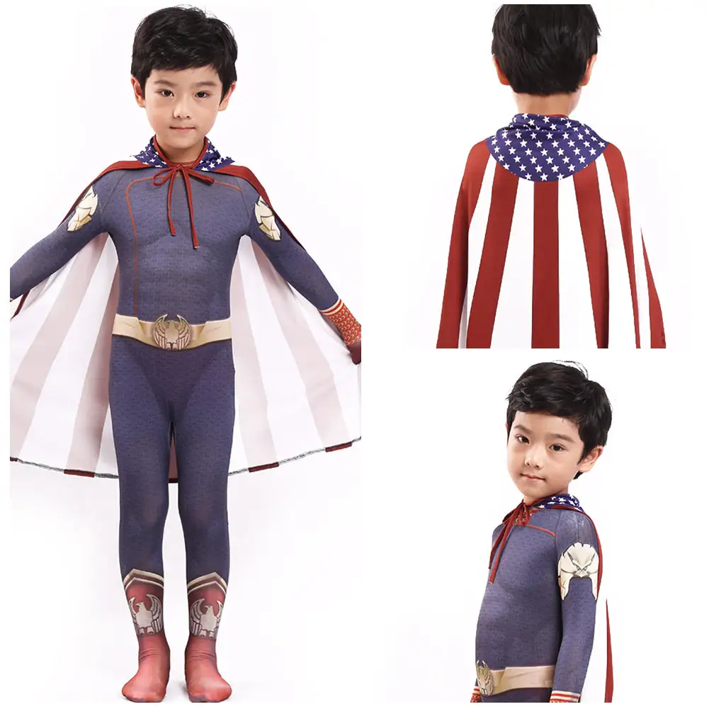 Kids Children The Boys Homelander Cosplay Costume Jumpsuit Outfits Halloween Carnival Suit 6 Kids Children The Boys Homelander Cosplay Costume Jumpsuit Outfits Halloween Carnival Suit - Image 6