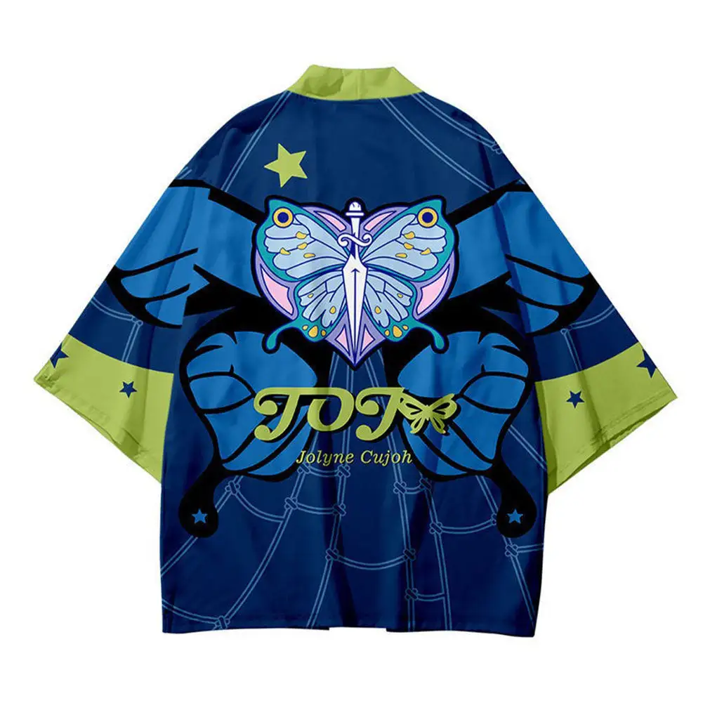 JoJo’s Bizarre Adventure Stone Ocean Jolyne Cujoh Cloak Kimono Cardigan Cospaly Costume 2 JoJo’s Bizarre Adventure Stone Ocean Jolyne Cujoh Cloak Kimono Cardigan Cospaly Costume - Image 2