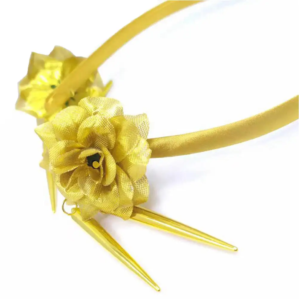 Anime Yor Forger Cosplay Gold Tapered Rose Flowers Headband For Women 3 Anime Yor Forger Cosplay Gold Tapered Rose Flowers Headband For Women - Image 3