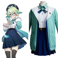 Genshin Impact Sucrose JK Uniform Cosplay Costume Outfits Halloween Carnival Suit