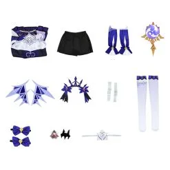 Genshin Impact Fischl Von Luftschloss Narfidort Cosplay Costume Dress Outfits Halloween Carnival Suit -Cosplay Sales Store 2515574 5