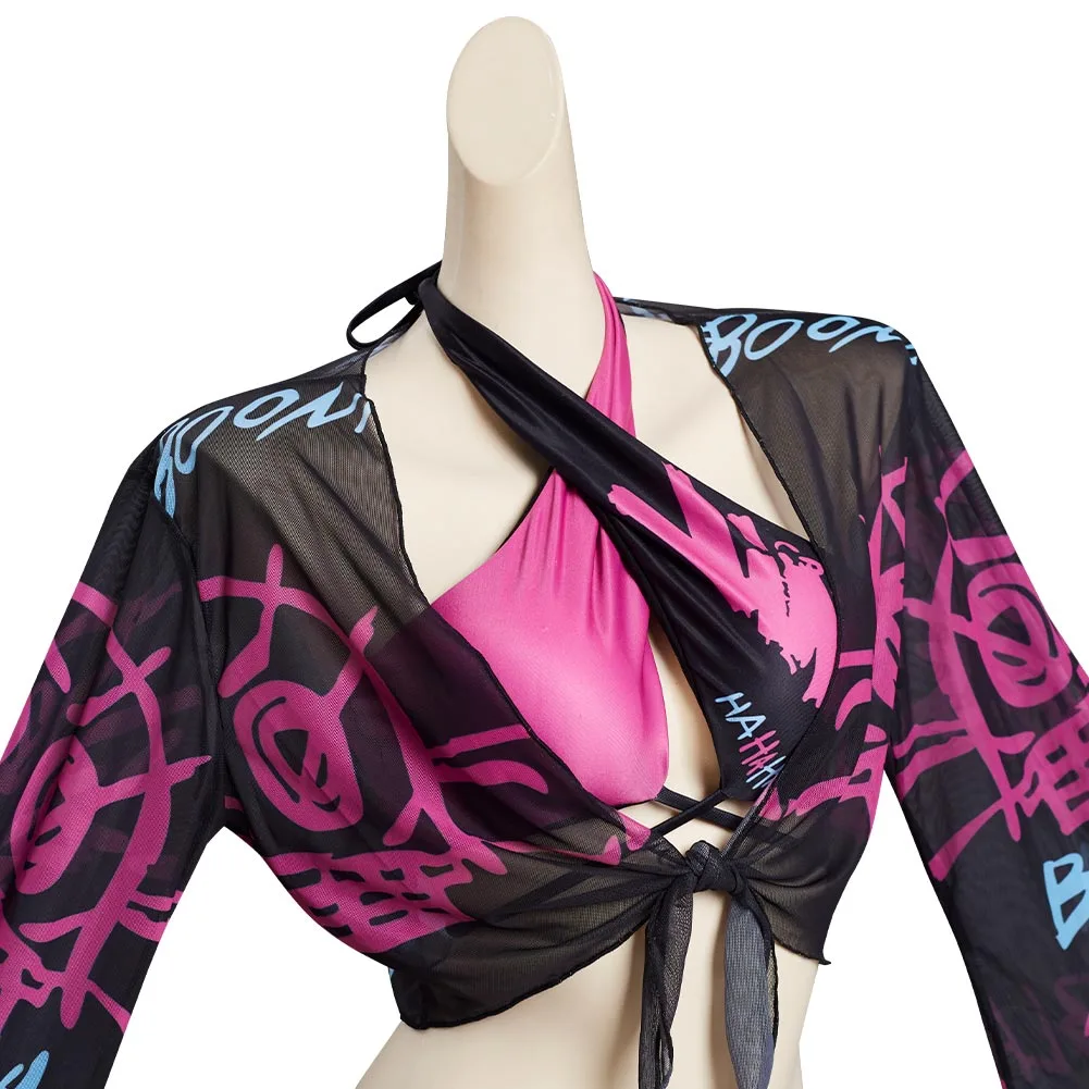 League Of Legends LoL Jinx Original Designers Top And Shorts Swimming Suit - Cossky® 10 League Of Legends LoL Jinx Original Designers Top And Shorts Swimming Suit - Cossky® - Image 10
