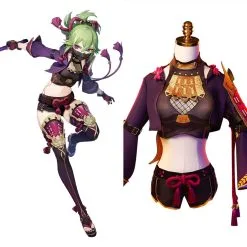 Genshin Impact Kuki Shinobu Cosplay Costume Outfits Halloween Carnival Suit