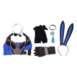 Genshin Impact Yelan Cosplay Costume Bunny Girls Jumpsuit Outfits Halloween Carnival Suit -Cosplay Sales Store 256146 4