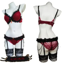 DATE A LIVE/DATE A BULLET Kurumi Tokisaki Red Lingerie Set Cosplay Costume Outfits Halloween Carnival Suit -Cosplay Sales Store 258572 cosplayying