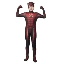 Kids Children The Flash Cosplay Costume Outfits Halloween Carnival Suit