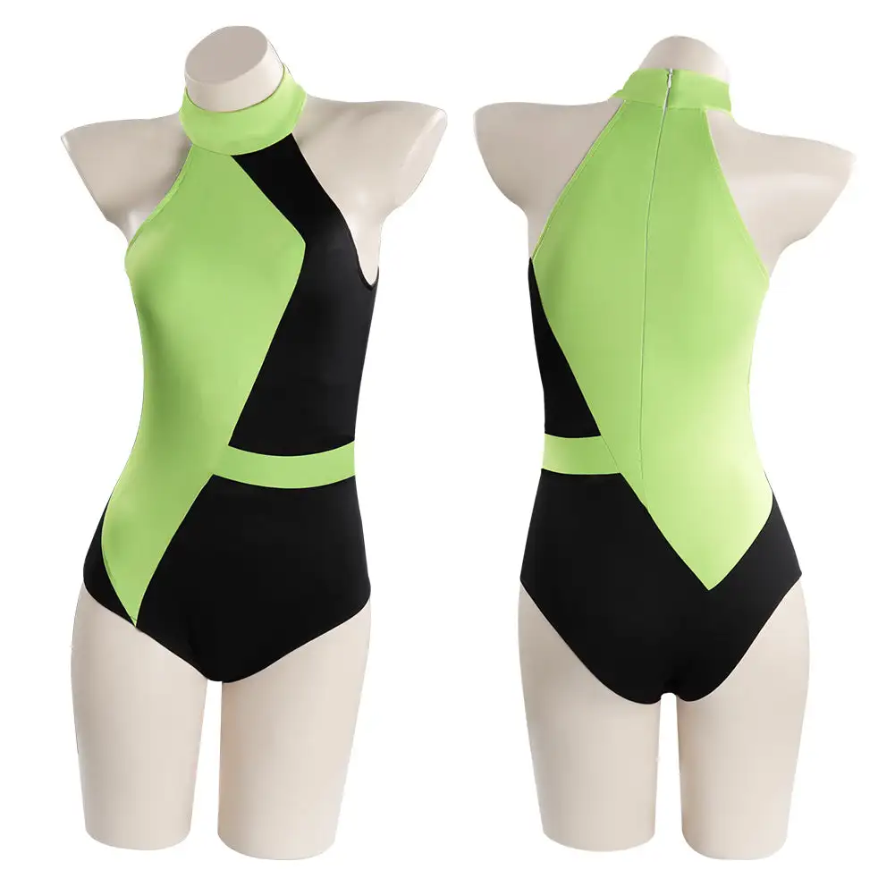 Kim Possible Shego Adult Swimwear Outfits Halloween Carnival Suit Cosplay Costume 1 Kim Possible Shego Adult Swimwear Outfits Halloween Carnival Suit Cosplay Costume