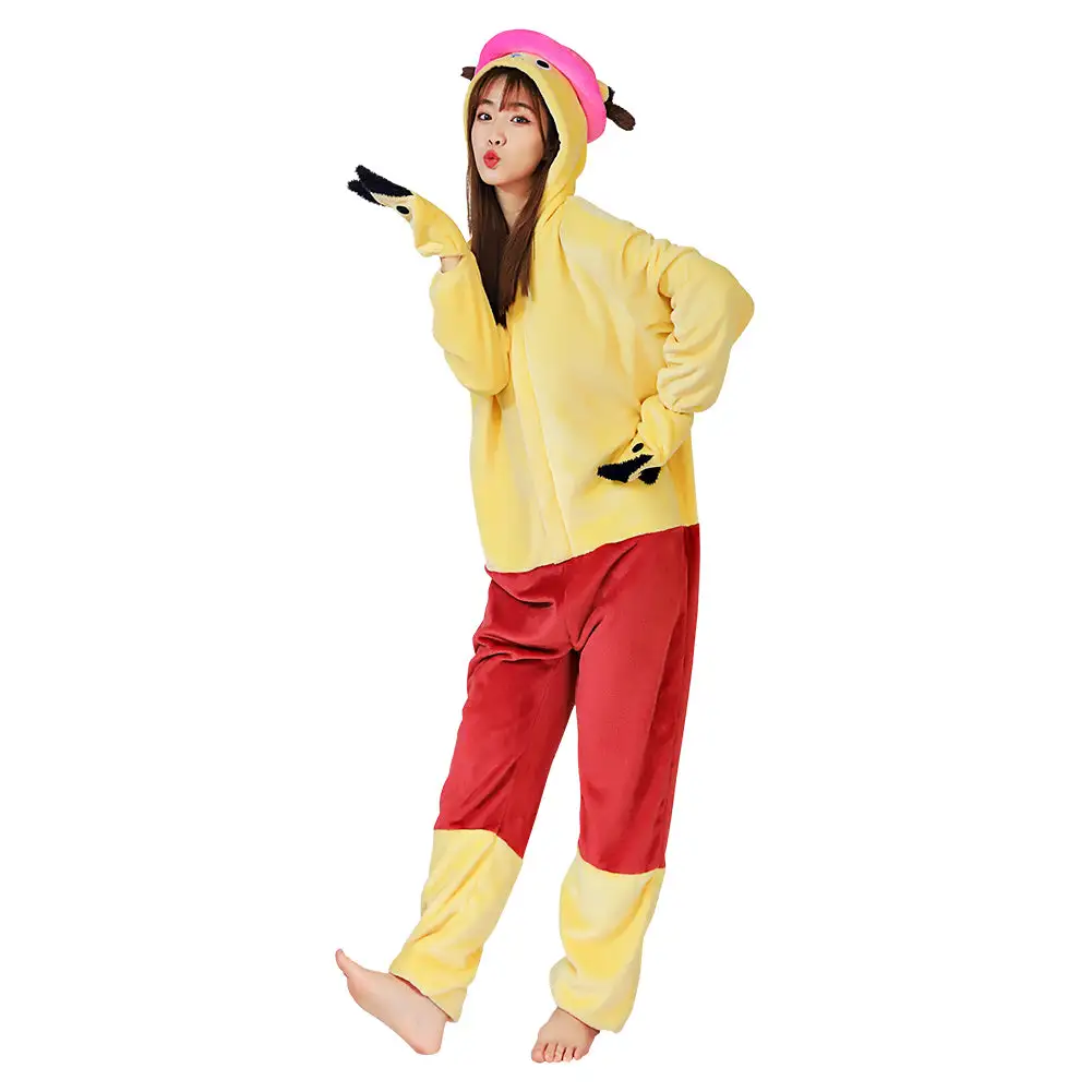 Anime One Piece ·Chopper Pajama Adult Unisex Onesies Polyester Sleepwear Pyjamas Halloween Carnival Costume Cosplay Costume 2 Anime One Piece ·Chopper Pajama Adult Unisex Onesies Polyester Sleepwear Pyjamas Halloween Carnival Costume Cosplay Costume - Image 2