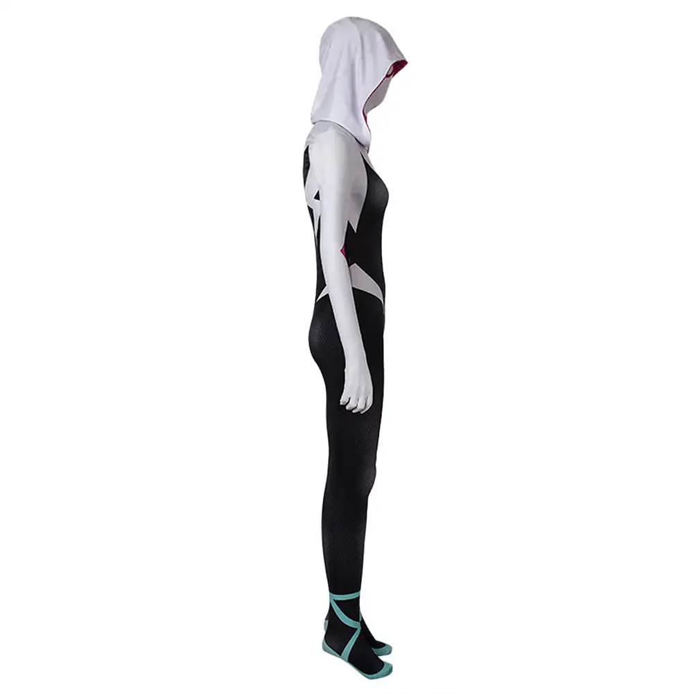Spider-Man: Into The Spider-Verse Gwen Stacy Jumpsuit Halloween Carnival Suit Cosplay Costume 4 Spider-Man: Into The Spider-Verse Gwen Stacy Jumpsuit Halloween Carnival Suit Cosplay Costume - Image 4