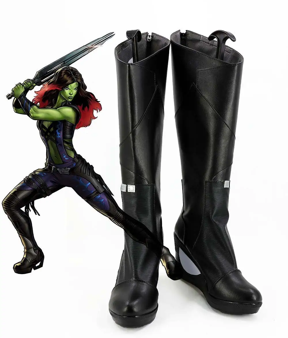 Guardians Of The Galaxy 2 Gamora Cosplay Shoes Boots 1 Guardians Of The Galaxy 2 Gamora Cosplay Shoes Boots