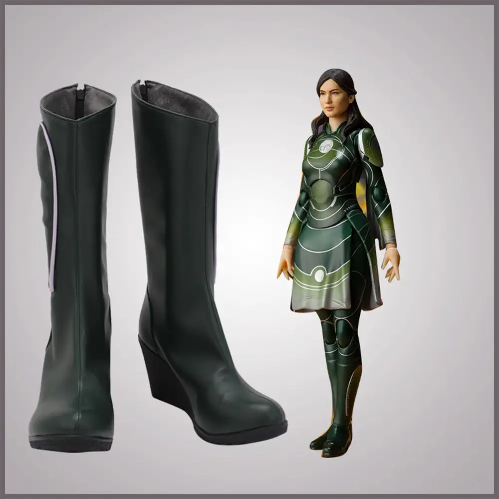 Eternals Sersi Cosplay Shoes Boots Halloween Costumes Accessory Custom Made 4 Eternals Sersi Cosplay Shoes Boots Halloween Costumes Accessory Custom Made - Image 4
