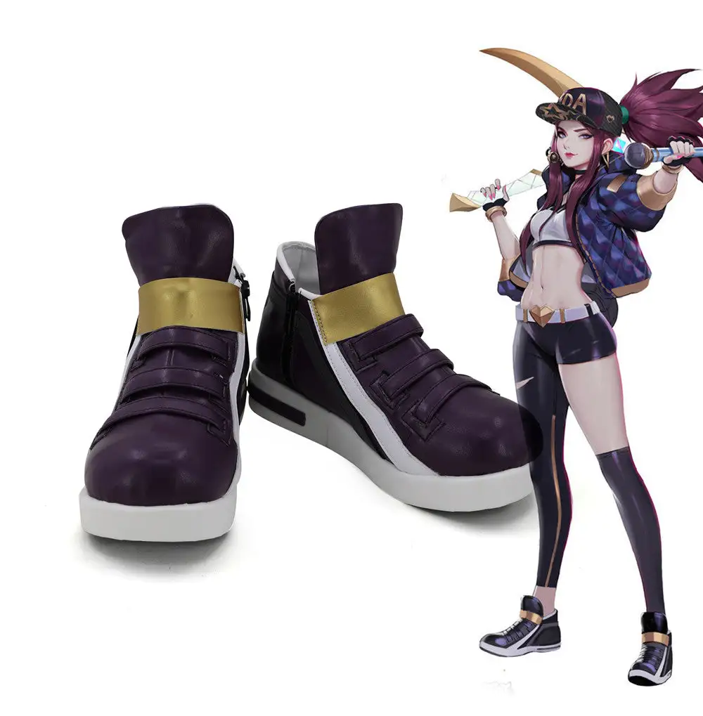 League Of Legends The Rogue Assassin Akali K/DA Skin Cosplay Shoes Boots 1 League Of Legends The Rogue Assassin Akali K/DA Skin Cosplay Shoes Boots