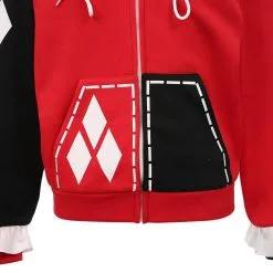 Harley Quinn Hoodie Zip Up Jacket Sweatshirt Halloween Carnival Suit For Juniors Teens Cosplay Costume -Cosplay Sales Store 41d1a61a4163211493b2324e6e599687