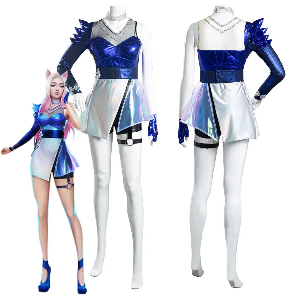 League Of Legends LOL KDA Ahri The Nine-Tailed Fox Women Dress Outfits Halloween Carnival Suit Cosplay Costume 1 League Of Legends LOL KDA Ahri The Nine-Tailed Fox Women Dress Outfits Halloween Carnival Suit Cosplay Costume