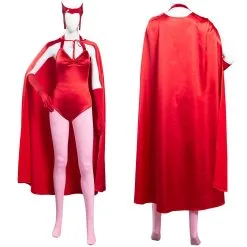 WandaVision Scarlet Witch Wanda Maximoff Women Jumpsuit Outfits Halloween Carnival Suit Cosplay Costume -Cosplay Sales Store 4401be4b2608a954bc802468d409aab6