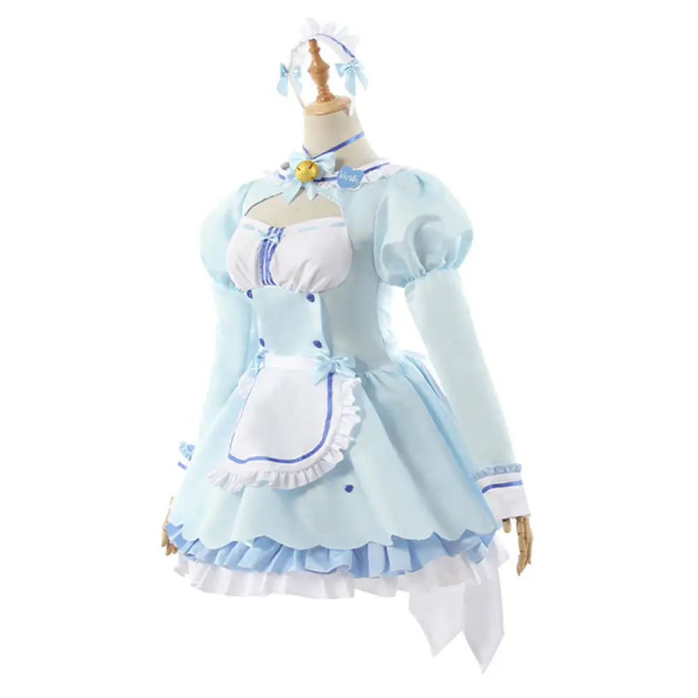 Nekopara Chocola/Vanilla Maid Dress Outfit Halloween Carnival Suit Cosplay Costume 3 Nekopara Chocola/Vanilla Maid Dress Outfit Halloween Carnival Suit Cosplay Costume - Image 3