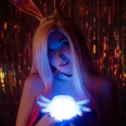 League Of Legends LOL KDA Groups Fox Ahri The Nine-Tailed Fox Bunny Girl Jumpsuit Outfits Halloween Carnival Suit Cosplay Costume -Cosplay Sales Store 4 cdc0b2a3 c6cf 467a b54b 20808a1e8d61