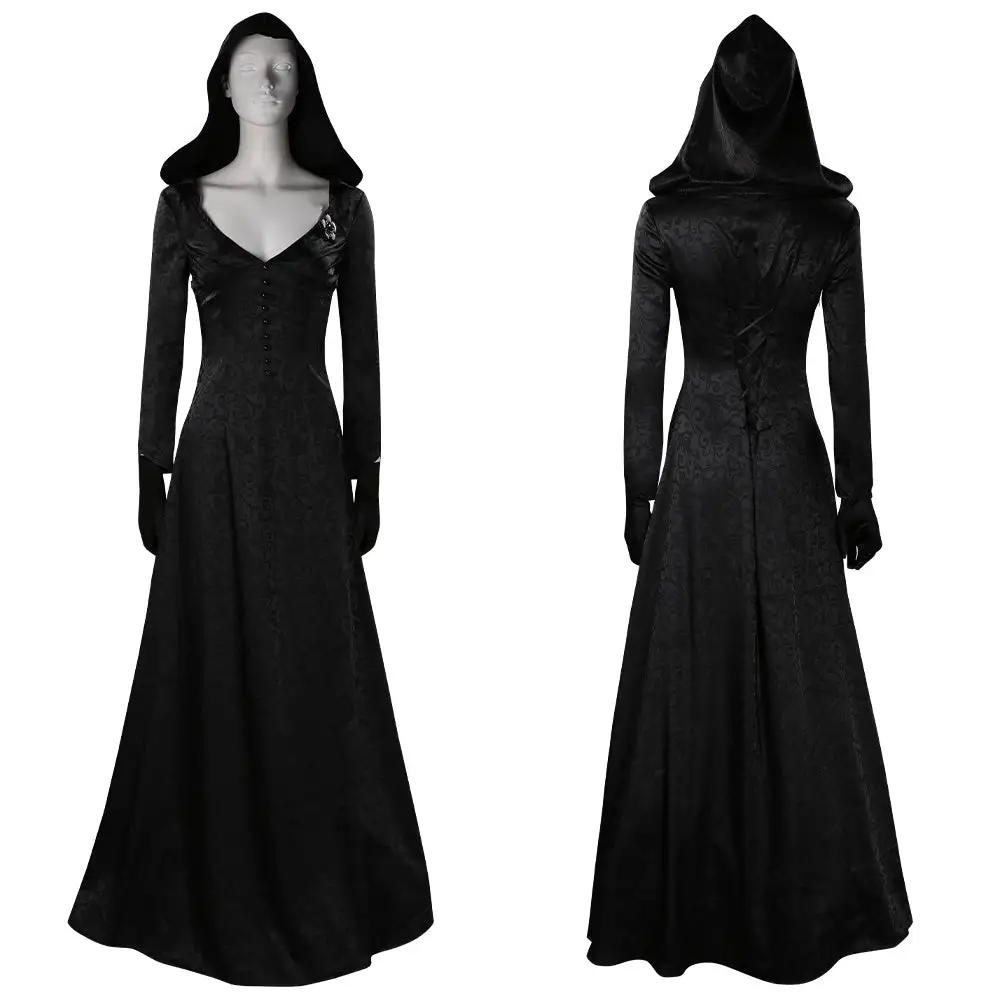Resident Evil Village Witch Dress Outfits Halloween Carnival Suit Cosplay Costume 1 Resident Evil Village Witch Dress Outfits Halloween Carnival Suit Cosplay Costume