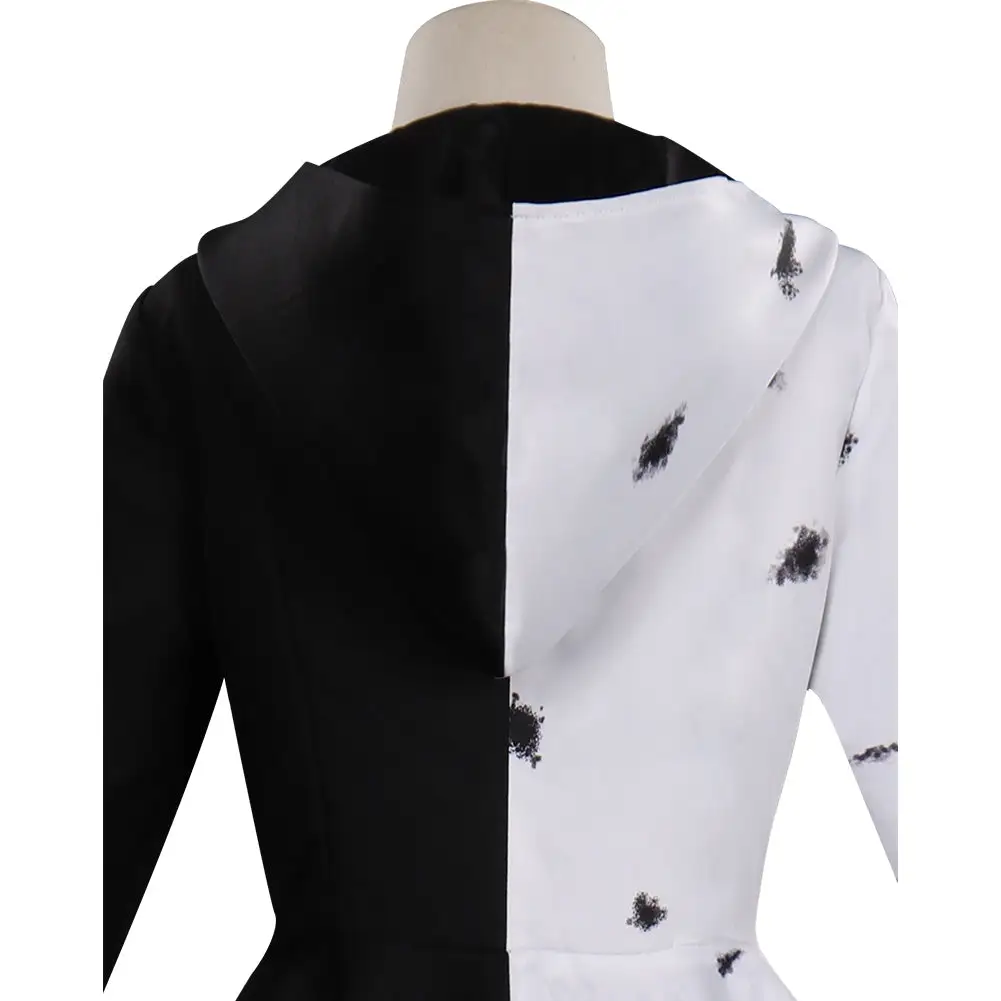 Cruella Dress Outfits Halloween Carnival Suit Cosplay Costume 8 Cruella Dress Outfits Halloween Carnival Suit Cosplay Costume - Image 8