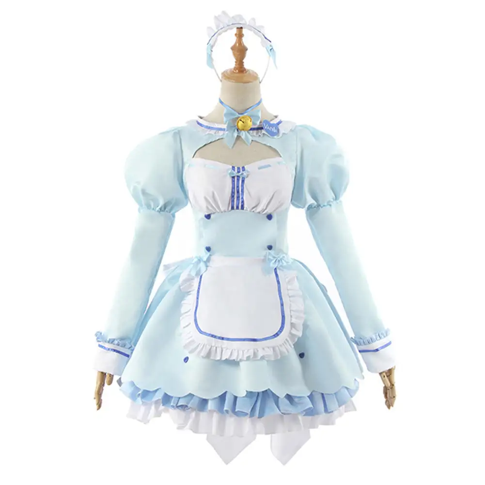 Nekopara Chocola/Vanilla Maid Dress Outfit Halloween Carnival Suit Cosplay Costume 2 Nekopara Chocola/Vanilla Maid Dress Outfit Halloween Carnival Suit Cosplay Costume - Image 2