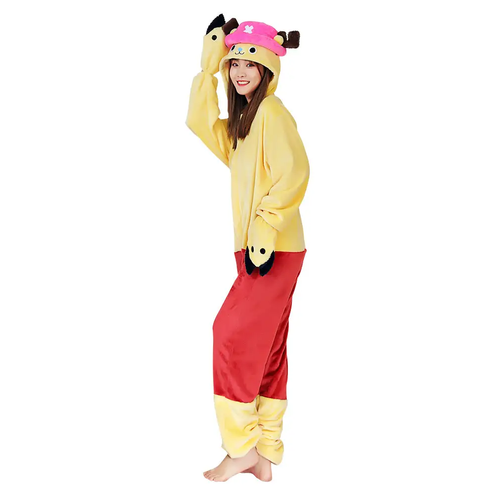 Anime One Piece ·Chopper Pajama Adult Unisex Onesies Polyester Sleepwear Pyjamas Halloween Carnival Costume Cosplay Costume 3 Anime One Piece ·Chopper Pajama Adult Unisex Onesies Polyester Sleepwear Pyjamas Halloween Carnival Costume Cosplay Costume - Image 3