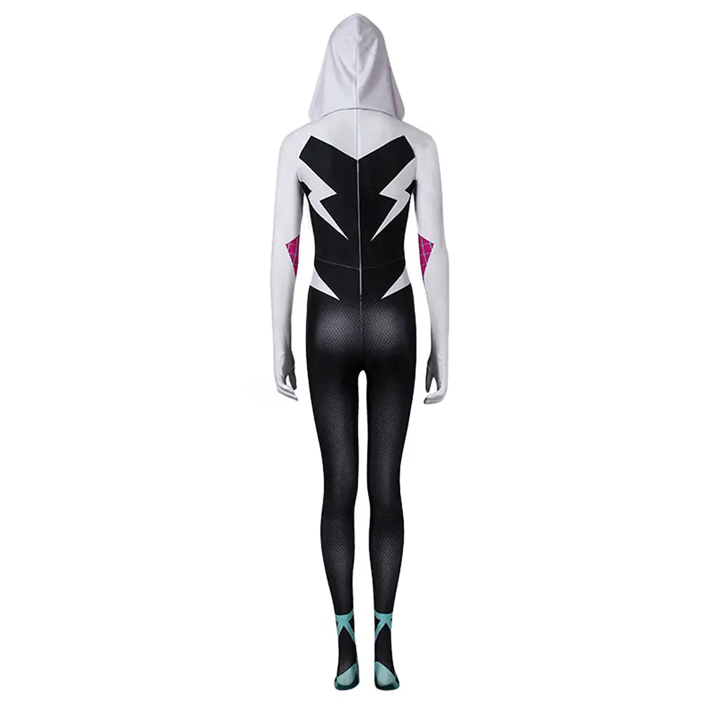 Spider-Man: Into The Spider-Verse Gwen Stacy Jumpsuit Halloween Carnival Suit Cosplay Costume 3 Spider-Man: Into The Spider-Verse Gwen Stacy Jumpsuit Halloween Carnival Suit Cosplay Costume - Image 3