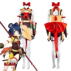 Genshin Impact Xiangling Outfits Halloween Carnival Suit Cosplay Costume