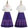Encanto Luisa Madrigal T-shirt Skirt Outfits Halloween Carnival Cosplay Costume For Kids Children