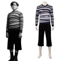 Wednesday (2022) Adult Pugsley Addams Cosplay Costume Outfits Halloween Carnival Suit
