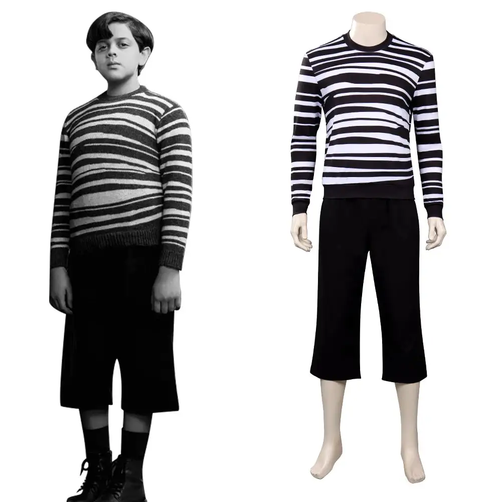Wednesday (2022) Adult Pugsley Addams Cosplay Costume Outfits Halloween Carnival Suit 1 Wednesday (2022) Adult Pugsley Addams Cosplay Costume Outfits Halloween Carnival Suit